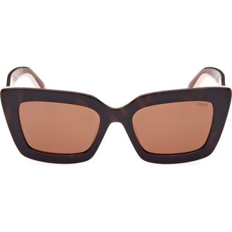 Emilio Pucci 54mm Square Sunglasses in Blonde Havana /Brown at Nordstrom Rack