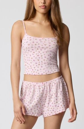Florence By Mills Cotton Blend Pajamas in Petite Jardin Pink at Nordstrom, Size Xx-Large