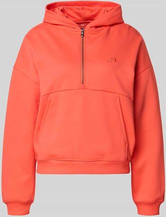 Under Armour Hoodie mit Rei&szlig;verschluss und Label-Stitching in Rot, Gr&ouml;&szlig;e XL