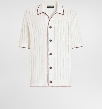 Dolce & Gabbana Camicia M/c - Man Sweaters And Cardigans White Xs