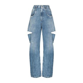 Maison Margiela Loose-fit Jeans, female, Blue, Size: 2XS Denim Jeans With Slash Details