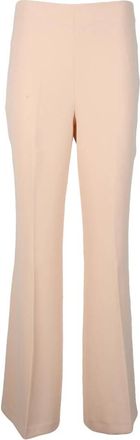 Twinset Wide Trousers, female, Pink, S, Classic High-Waisted Trousers with Pockets