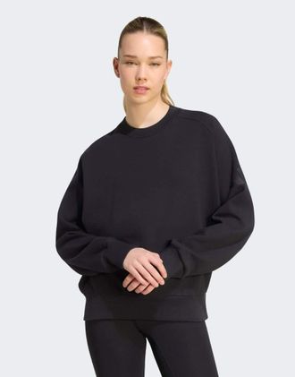 adidas adidas Performance - Soft Lux - Felpa ampia nera-Nero