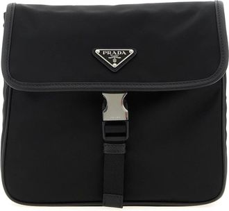 Prada Nylon Crossbody Tas met gespsluiting - Heren - Tassen - Zwart - Maat: ONE Size Nylon