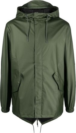 Rains Fishtail hooded raincoat - unisex - Polyester/Polyurethane - L - Green
