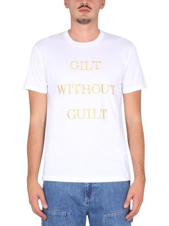 Moschino Logo-Print Cotton T-Shirt - White