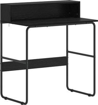 vidaXL Escritorio Con Almacenamiento Roble Negro 80 X 50 X 91 Cm Vidaxl