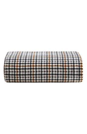 Eddie Bauer Griffin Plaid Reversible Flannel Throw Blanket in White/Brown/Black Multi at Nordstrom Rack
