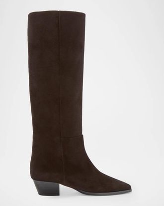 Aeyde Medea Suede Knee-High Boots