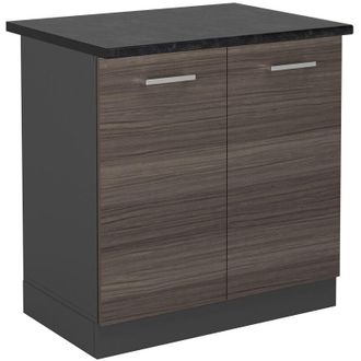 Vicco Armario Bajo Para Fregadero R-line, Gris Noble, 80 Cm, Et Antracita