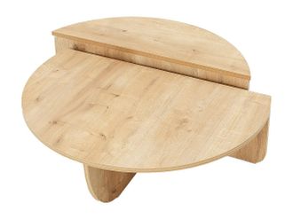 Vente-Unique Conjunto de 2 mesas de centro - Natural claro - ALOEVA