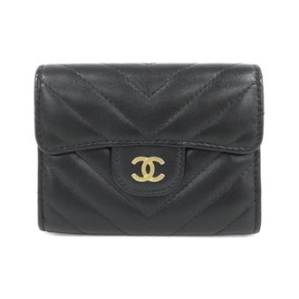Chanel Black Leather Coin Purse/Coin Case (Pre-Owned)