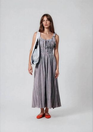 FRNCH Obea Midi Dress In Blue Denim