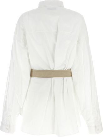 Balenciaga Womens White Cotton Blouse