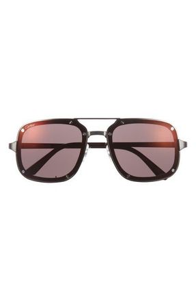 Cartier 58mm Navigator Sunglasses in Black at Nordstrom