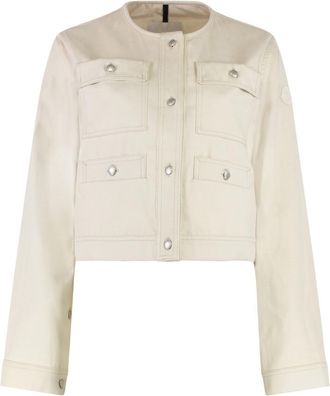 Moncler Off White Round Neck Jacket