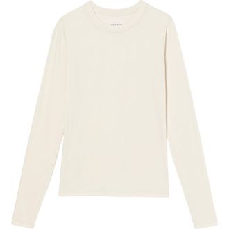M.M.LaFleur Malley Fitted Tee in Ivory at Nordstrom, Size Xx-Large