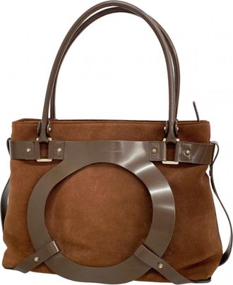 Ferragamo Brown Suede Tote Bag (Pre-Owned)