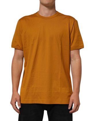Dolce & Gabbana Golden Brown Crew Neck Short Sleeve Mens T-shirt