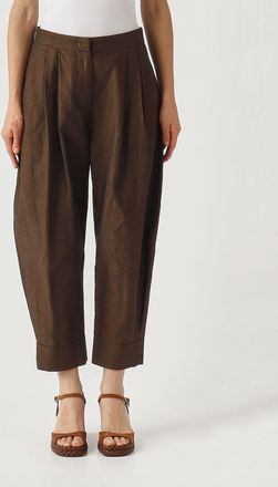 Pantaloni Torino Pantaloni cropped fit in cotone e lino
