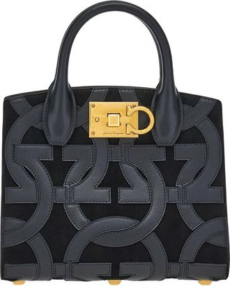Ferragamo Handtas - Dames - Handtassen - Zwart - ONE Size - Leer - Tassen
