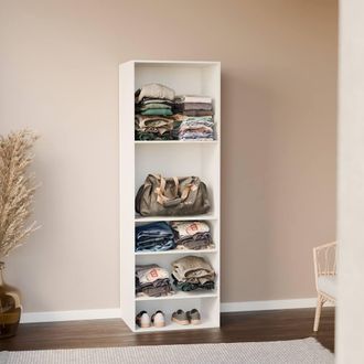 Sweeek Modular Open Wardrobe Shelf Unit in White