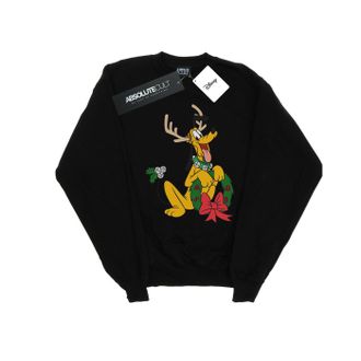 Disney Heren Pluto Kerstmis Rendier Sweatshirt (Zwart)