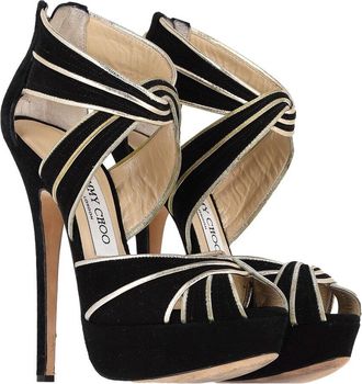 Jimmy Choo London Womens Suede Koko Platform Sandal (Authentic Pre-Loved)