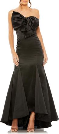 Mac Duggal Strapless Mermaid Gown in Black at Nordstrom, Size 12