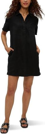 Michael Stars Ola Utility Dress Womens Dress Black : XL (US 10-12), Linen