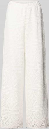 Pieces Regular Fit Weite Hose aus Baumwoll-Mix Modell BONNIE in Weiss, Gr&ouml;&szlig;e XL
