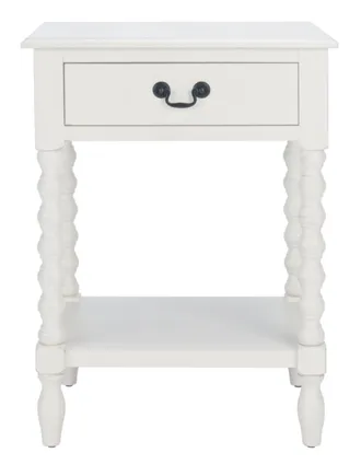 Safavieh Mesa auxiliar de madera blanco desgastado
