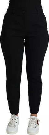 Dolce & Gabbana Black Virgin Wool Stretch Skinny Womens Pants (Pre-Owned)