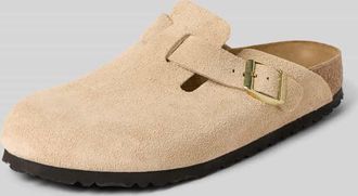 Birkenstock Hausschuhe mit Logo-Prägung Modell Boston in Sand, Größe 36