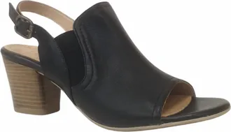 Bueno Womens Lanita Heel Sandal In Black