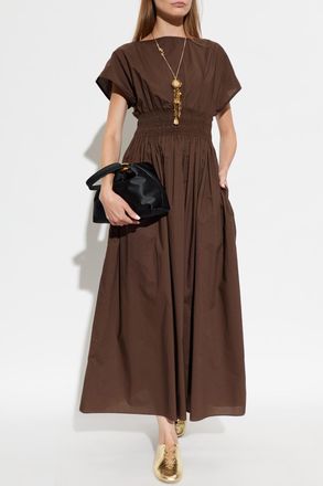Matteau Draped Dress, Womens, Brown