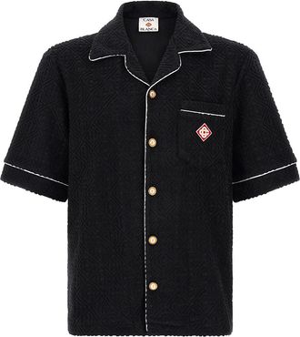 Casablanca Black Relaxed Jacquard Shirt