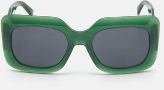 Jimmy Choo London Green/grey Gaya/s Jc Frame Oversized Sunglasses