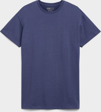 Djab Mens Organic cotton crew-neck t-shirt DJAB 101 Longline fit