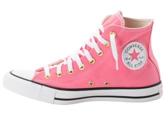 Converse Sneaker CONVERSE CHUCK TAYLOR ALL STAR PEACHED CANVAS, Damen, Gr. 37,5, weiss (watermelon pink, wei&szlig;, gold), Textil, Schuhe Sneaker