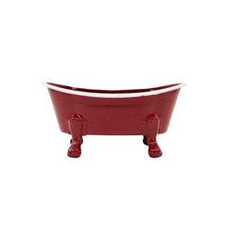 Foreside Home And Garden Red Enamel Bathtub Soap Dish Planter Metal at Nordstrom