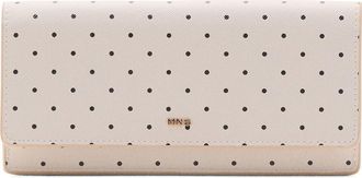 Mango Polka Dot Faux Leather Flap Wallet in Off White at Nordstrom