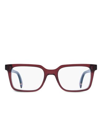 Paul Smith rectangle-frame glasses - Red