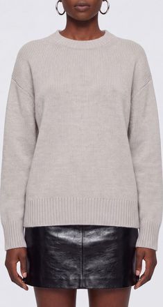 Lisa Yang Relaxed Fit 100% Cashmere Crewneck Jumper with Dropped Shoulders
