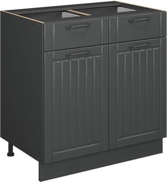 Vicco Mueble Bajo De Cocina Fame-line, Gris Oscuro, 80 Cm, Et Antracita, Vicco