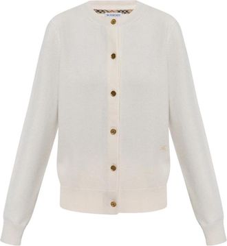 Burberry Clara Cardigan - Dames - Vesten - Wit - S - Kasjmier - Truien & Vesten