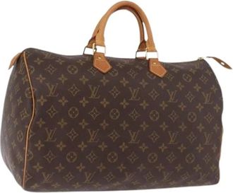 Louis Vuitton Tweedehands Canvas Louis Vuitton tassen - Dames - Vintage Handtas - Bruin - ONE Size - Vintage