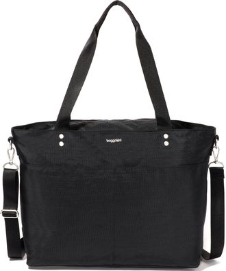 Baggallini Womens Carryall Laptop Tote Crossbody Bag