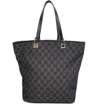 Gucci Black Denim Tote Bag (Pre-Owned)