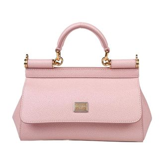 Dolce & Gabbana Handbags, female, Pink, Size: ONE SIZE Mini Sicily Bag